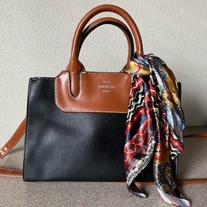 London Fog Cognac Satchel Purse